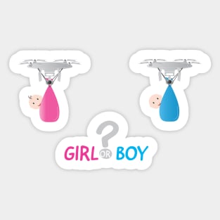 Gender Reveal Boy or girl Sticker